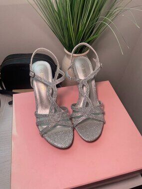 DREAM PAIRS Rhinestone Glitter Dress Heels